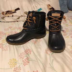 Sperry Women's Black and Brown Winter Boots